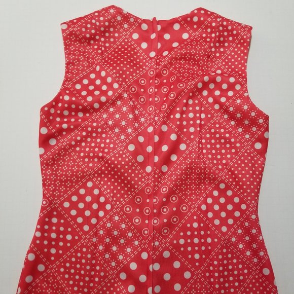 Womens S Vinage 70s Handmade 1 Piece Orange Polyester Jumpsuit Jumper 1970s - Picture 3 of 8